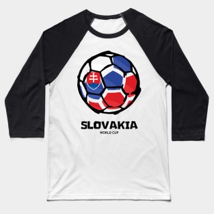 Slovakia Football Country Flag Baseball T-Shirt